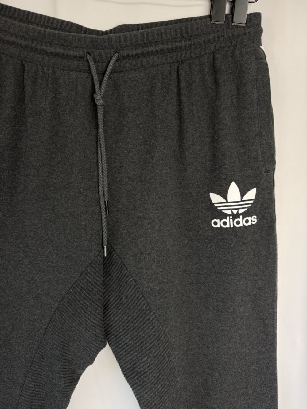 adidas Originals Mens Gray 2-Pc Fleece Tracksuit Full-Zip Hoodie + Pants SZ 2XL - Picture 3 of 16